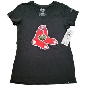Boston Red Sox Black T-Shirt Women's Small 47 Brand